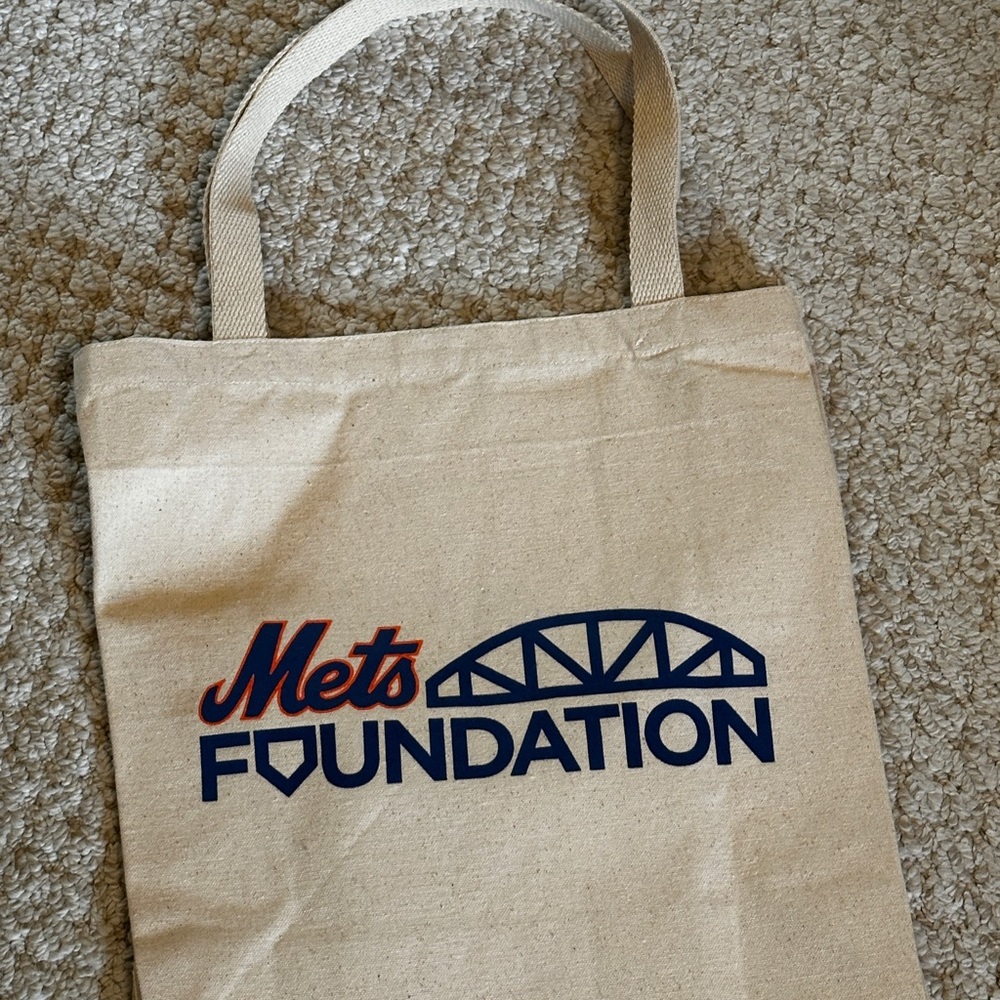 NYM New York Mets Foundation burlap bag NEW
